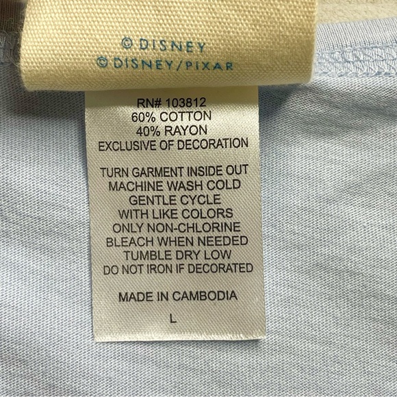 DISNEY PIXAR Off to Sleep We Go Collection Cinderella Short Sleeve Tee T-Shirt - Picture 7 of 7